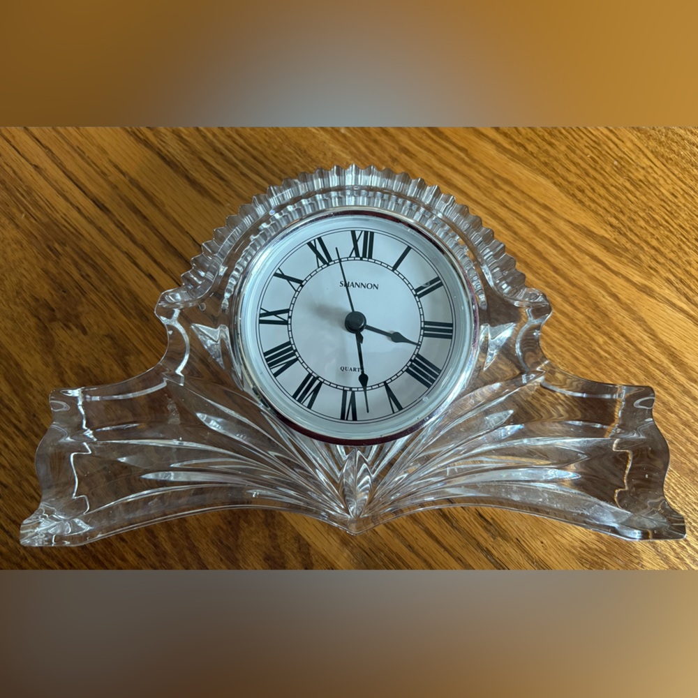 Shannon Crystal Mantle Clock